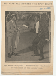 George Evans ("Kid Jones") and Eddie Leonard ("Bill Simmons") in the minstrel production The Belle of the Barbers' Ball (as published in unsourced article, August 29, 1908)