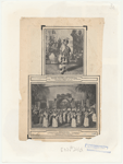 Publicity photographs of George Walker and chorus in the stage production Abyssinia, as published in unsourced magazine