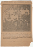 James J. Jeffries, Eddie Leonard (seated to his right) and members of Jeffries' Training Camp, Rowardennan, California, June 20, 1910 (as published in unsourced article).