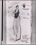 Costume sketch by Carrie F. Robbins for the stage production Molly