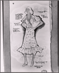 Costume sketch by Carrie F. Robbins for the stage production Molly