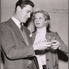 William Sylvester and Gaby Rodgers in rehearsal for the stage production Mister Johnson