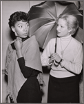 Gaby Rodgers [right] and unidentified in rehearsal for the stage production Mister Johnson