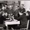 Cast and production team in rehearsal for the stage production The Milk Train Doesn't Stop Here Anymore