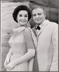 Terry Saunders and Robert Weede in the 1961 tour of the stage production Milk and Honey
