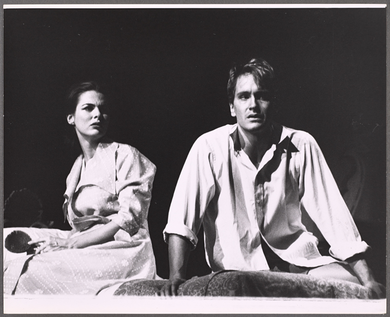 Ann Williams and Paul Roebling in the stage production The Milk Train