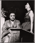 Hermione Baddeley and Mildred Dunnock in the stage production The Milk Train Doesn't Stop Here Anymore