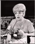 Hermione Baddeley in the stage production The Milk Train Doesn't Stop Here Anymore