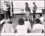 Donald Saddler, Marion Ramsey, Avon Long and unidentified others in rehearsal for the pre-Broadway tryout of the production Miss Moffat