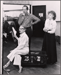 Bette Davis, Anne Francine, Lee Goodman and Dody Goodman in rehearsal for the pre-Broadway tryout of the stage production Miss Moffat