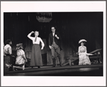 Bette Davis, Lee Goodman [standing center], Dody Goodman [seated at right] and unidentified others in the pre-Broadway tryout of the stage production Miss Moffat