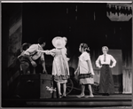 Bette Davis [standing right background] and unidentified others in the pre-Broadway tryout of the stage production Miss Moffat