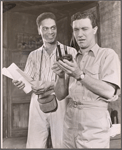 Earle Hyman and William Sylvester in the stage production Mister Johnson
