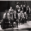 Lex Monson, Melvin Scott, Frances Hyland, Louis Zorich [in vest], Rod Steiger [arms raised], Roy Poole [background third from right] and ensemble in the stage production Moby Dick