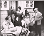 Kaye Ballard [center] Eli Mintz [right] and unidentified others in the stage production Molly