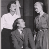 Patricia Jessel, Denholm Elliott and Maureen Hurley in rehearsal for the stage prodution Monique