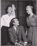 Patricia Jessel, Denholm Elliott and Maureen Hurley in rehearsal for the stage prodution Monique