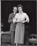 Denholm Elliott and Patricia Jessel in the stage production Monique