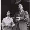 Patricia Jessel and Denholm Elliott in the stage prodution Monique