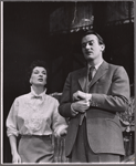 Patricia Jessel and Denholm Elliott in the stage prodution Monique