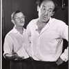 Wally Cox and Michael Hordern in rehearsal for the stage production Moonbirds