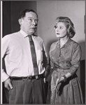 Myron McCormick and Vicki Cummings in rehearsal for the stage production Motel