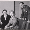 Siobhan McKenna, Vicki Cummings and Myron McCormick in rehearsal for the stage production Motel