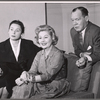 Siobhan McKenna, Vicki Cummings and Myron McCormick in rehearsal for the stage production Motel