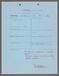 Stage manager's log