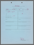 Stage manager's log