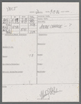 Stage manager's log