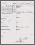 Stage manager's log