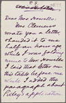 Howells, Mrs. W. D. , ALS to. [Feb. 26, 1878].