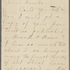 Howells, [William Dean], ALS to. Jun. 15, [1872].