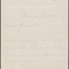 Howells, [William Dean], ALS to. Aug. 22, [1874].