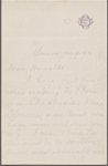 Howells, [William Dean], ALS to. Aug. 22, [1874].