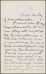 Howells, [William Dean], ALS to. [Dec. 13, 1874]. Previously Sunday [Dec? 1874]