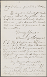 Howells, Mrs W. D., ALS to, mutilated; with postscript to W. D. Howells. [Feb. 1875].