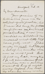 Howells, [William Dean], ALS to. Feb. 10, [1875].