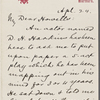 Howells, [William Dean], ALS to. Apr. 24, [1875].