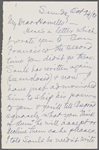 Howells, [William Dean], ALS to. Oct. 24, 1880. 