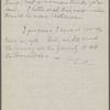 Howells, [William Dean], ALS to. Aug. 22, 1883. 