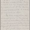 Howells, [William Dean], ALS to. Jan. 7, 1884. 