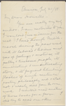 Howells, [William Dean], ALS to. Jul. 21, 1885. 