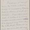 Howells, [William Dean], ALS to. Oct. 18, 1885. 