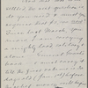 Howells, [William Dean], ALS to. Oct. 18, 1885. 