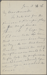 Howells, [William Dean], ALS to. Jan. 3, 1886. 