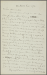 Howells, [William Dean], ALS to. Feb. 28, 1891. 