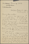 Howells, [William Dean], ALS to. May 12, 1893. 