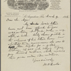 Howells, [William Dean], ALS to Ayer [Dana S.?]. Mar. 9, 1918 